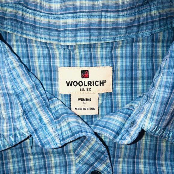 PRISTINE Vintage Womens Large Woolrich Sleeveless Button Down Shirt - Picture 2 of 6